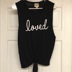 FINAL DROP!! Black tank size Large with ties NWT